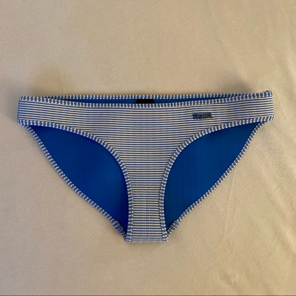 Triangl Blue Striped Bikini Bottoms Size XS